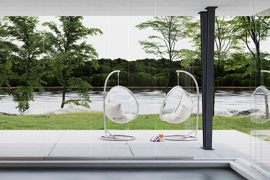 vetrate panoramiche tutto vetro