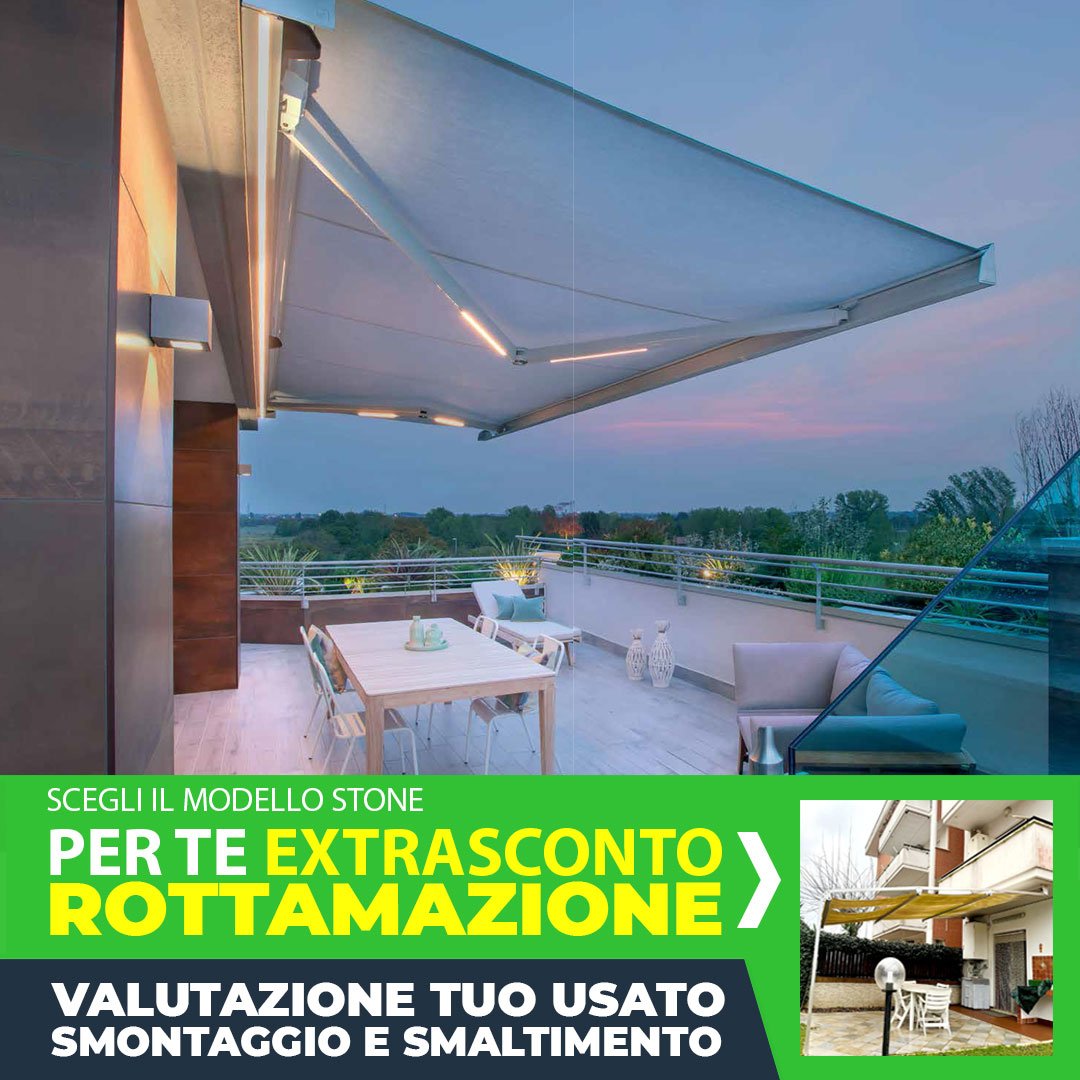 tenda da sole a bracci