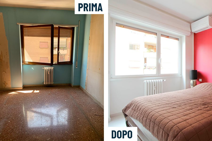 ristrutturazione camera  da lettoroma