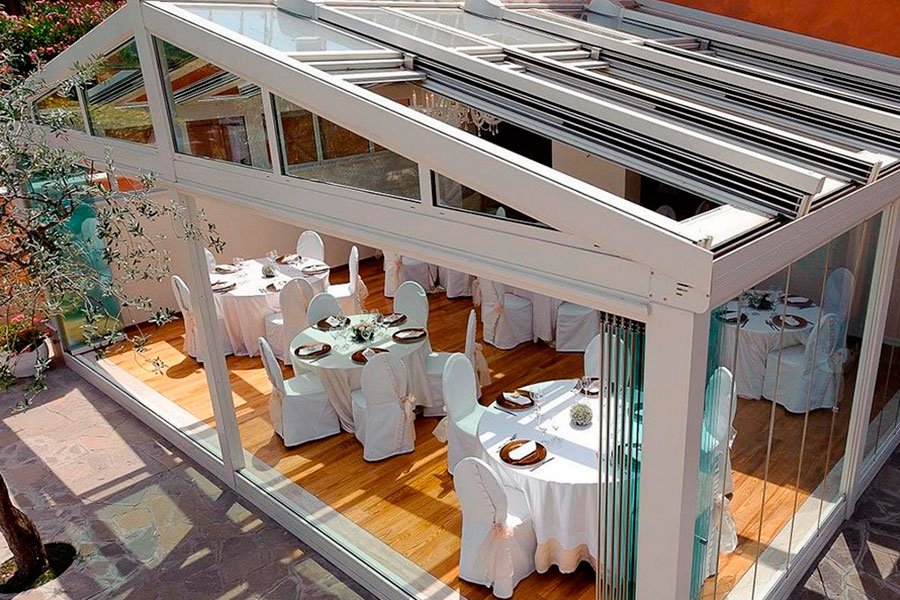 serra bioclimatica per ristoranti