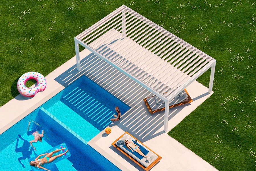 bioclimatica per piscina