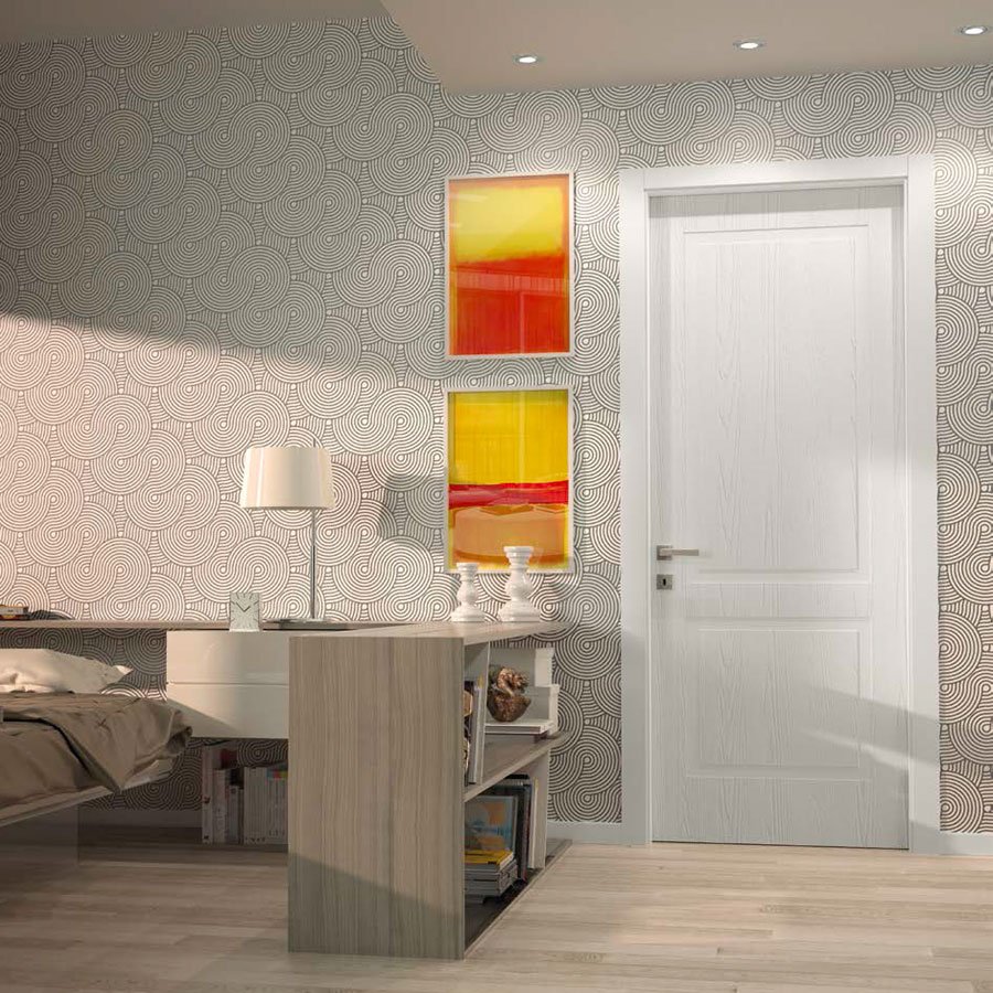 Porta in legno bianco Flessya