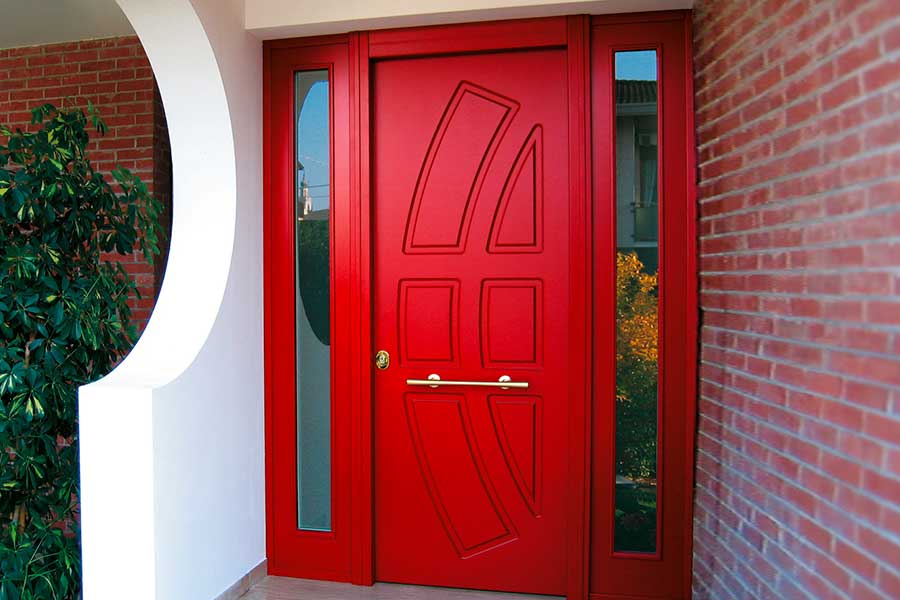 porta blindata rossa torterolo